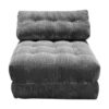 Loften Corduroy Fabric Compressed Lounge Chair / Fold Out Sofa Bed, Grey
