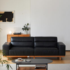 Loke Full Top Grain Leather Sofa, 4 Seater