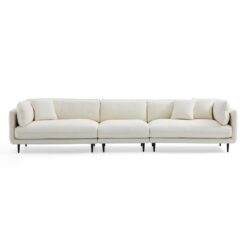 Morrigan Leather Modular Sofa, 5 Seater, White