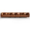 Morrigan Leather Modular Sofa, 6 Seater, Tan Morrigan Leather Modular Sofa, 6 Seater, Tan
