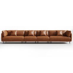 Morrigan Leather Modular Sofa, 6 Seater, Tan