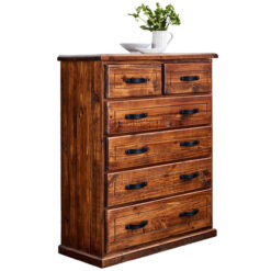Narooma New Zealand Pine Timber 6 Drawer Tallboy