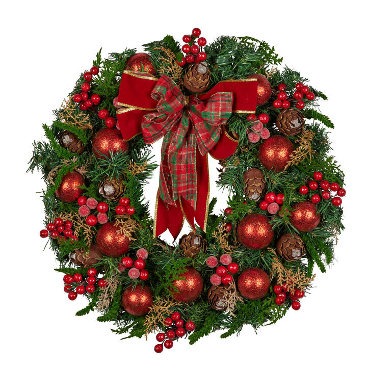 Noelith Artificial Christmas Wreath, 71cm Noelith Artificial Christmas Wreath, 71cm
