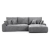 Omica Chenille Fabric Modular Corner Sofa, 3 Seater with RHF Chaise, Grey Omica Chenille Fabric Modular Corner Sofa, 3 Seater with RHF Chaise, Grey