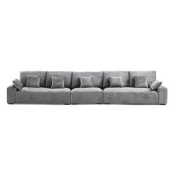 Omica Chenille Fabric Modular Sofa, 7 Seater, Grey