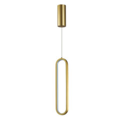 Ova Metal LED Pendant Light, 3000K, Gold