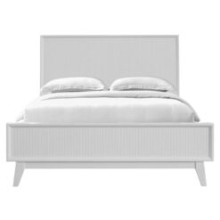Pozsar Acacia Timber Bed, King, White