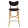 Rialto Commercial Grade Timber Bar Stool, Vinyl Back & Seat, Natural / Black Rialto Commercial Grade Timber Bar Stool, Vinyl Back & Seat, Natural / Black