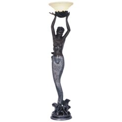 Salopian Mermaid Figurine Floor Lamp