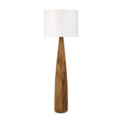 Samson Mango Wood Base Floor Lamp, Natural / White