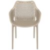 Siesta Air Commercial Grade Indoor / Outdoor Dining Armchair, Taupe