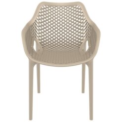 Siesta Air Commercial Grade Indoor / Outdoor Dining Armchair, Taupe