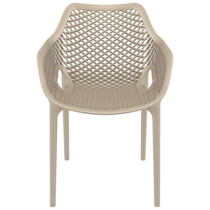 Siesta Air Commercial Grade Indoor / Outdoor Dining Armchair, Taupe Siesta Air Commercial Grade Indoor / Outdoor Dining Armchair, Taupe