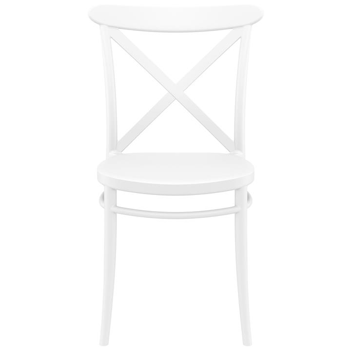 Siesta Cross Indoor / Outdoor Dining Chair, White Siesta Cross Indoor / Outdoor Dining Chair, White