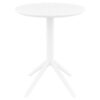Siesta Sky Commercial Grade Indoor / Outdoor Round Folding Dining Table, 60cm, White