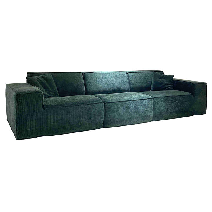 Softa Corduroy Fabric Compressed Modular Sofa, 4 Seater, Jade Softa Corduroy Fabric Compressed Modular Sofa, 4 Seater, Jade