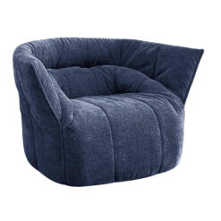 Sophix Chenille Fabric Compressed Tub Chair, Blue