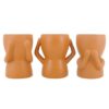 Three Wisdom Pots Ceramic Planter Set, Caramel Three Wisdom Pots Ceramic Planter Set, Caramel