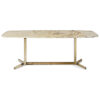 Velasca Marble & Stainless Steel Dining Table, 160cm