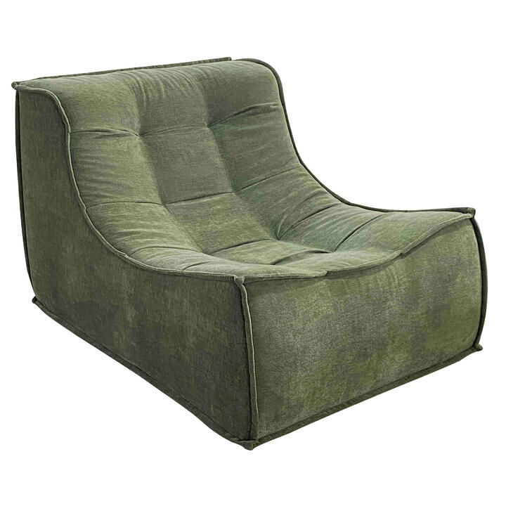 Welix Fabric Compressed Lounge Chair, Green Welix Fabric Compressed Lounge Chair, Green