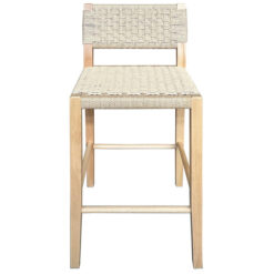 Arlo Beech Timber & Woven Cord High Back Counter Stool