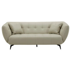 Arlsta Leather Sofa, 3.5 Seater, Light Grey