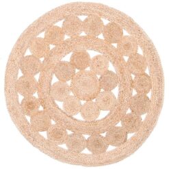 Atrium Daisy Hand Braided Indoor / Outdoor Jute Round Rug, 150cm