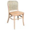 Aubres Commercial Grade Beech Timber & Rattan Dining Chair, Timber Seat, Natural Aubres Commercial Grade Beech Timber & Rattan Dining Chair, Timber Seat, Natural