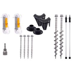 Aussie Traveller 12V Electric Awning Cradle Support Kit with Poles, White