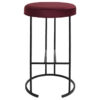 Blackley Velvet Fabric & Iron Counter Stool, Mulberry / Black Blackley Velvet Fabric & Iron Counter Stool, Mulberry / Black