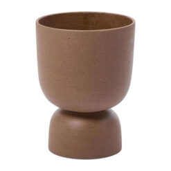 Blanche Polystone Planter Pot, Small, Clay