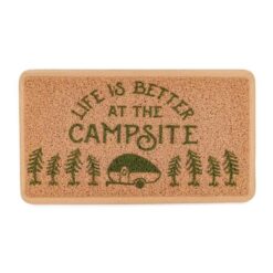 Camco Scrub Rug - Brown and Dark Green - Small. 53198