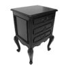 Chamonix Hand Crafted Mahogany Bedside Table, Black Chamonix Hand Crafted Mahogany Bedside Table, Black
