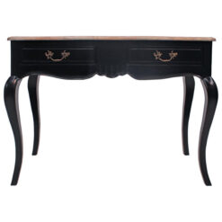 Chantillac Hand Crafted Mahogany 2 Drawer Hall Table, Black