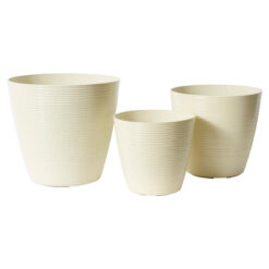 Chimalli 3 Piece Glazelite Planter Set