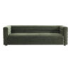 Colorado Velvet Fabric Sofa, 3 Seater, Moss