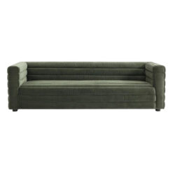 Colorado Velvet Fabric Sofa, 3 Seater, Moss