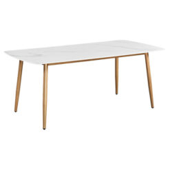Elio Sintered Stone & Steel Dining Table, 180cm
