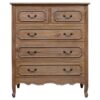 Grandris Hand Crafted Mahogany 5 Drawer Chest, Weathered Oak Grandris Hand Crafted Mahogany 5 Drawer Chest, Weathered Oak