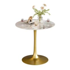 Heavy Duty High Bar Table-Glossy Jade Top+Gold legs