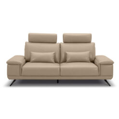 Hestby Leather Sofa, 2.5 Seater, Sand