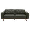 Iskro Leather Sofa, 2 Seater, Dark Moss