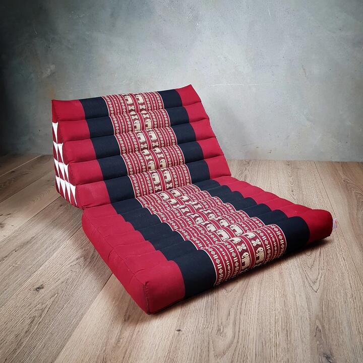 Jumbo 1 FOLD Thai Triangle Pillow Mat RedEle Jumbo 1 FOLD Thai Triangle Pillow Mat RedEle