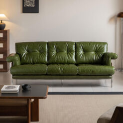 Kroman Waxed Leather Sofa, 3 Seater