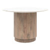 Lucano Marble & Mango Wood Round Dining Table, 110cm