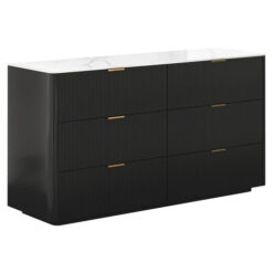 Naumi Sintered Stone Top Modern 6 Drawer Dresser