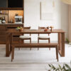 Ollen American Walut Timber Dining Table, 210cm