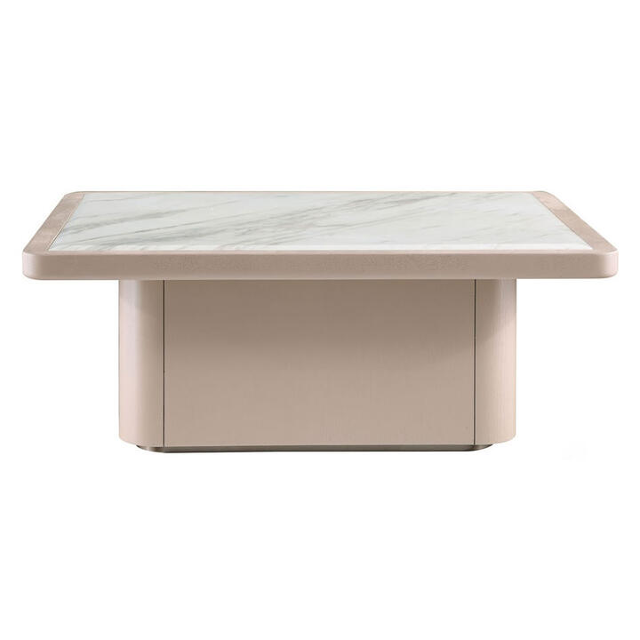 Ontravia Marble Topped Oak Timber Coffee Table, 100cm Ontravia Marble Topped Oak Timber Coffee Table, 100cm
