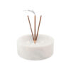 Orvieto Marble Disc Incense Holder, White