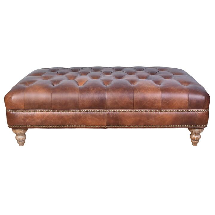 Rose Hill Leather Ottoman / Coffee Table, 122cm Rose Hill Leather Ottoman / Coffee Table, 122cm